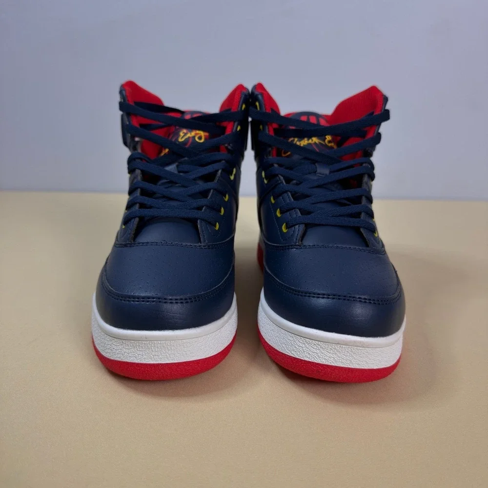 New‎ Ewing Athletics 33 HI Orion Rebound Womens 9 Navy Red Yellow Sneakers Box
